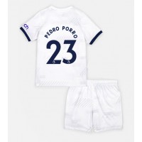 Tottenham Hotspur Pedro Porro #23 Domáci Detský futbalový dres 2023-24 Krátky Rukáv (+ trenírky)
